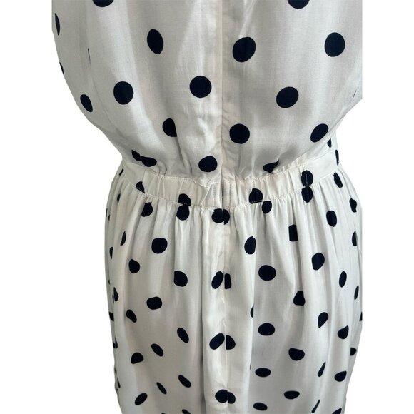 J. Crew Ruffle Front Faux Wrap Mini Dress in White Polka Dot Size 2 NWT - Picture 7 of 10